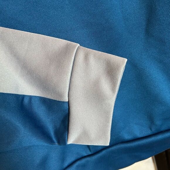 Original Penguin Golf Colorblock Crossover Pullover Blue & Gold Hoodie M - Picture 11 of 12